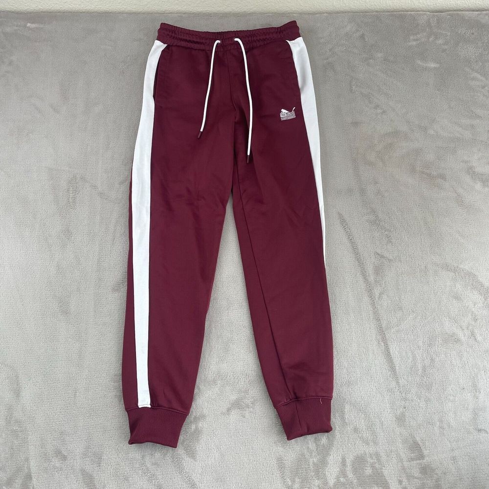 Puma TMC Joggers Men Small Burgundy The Marathon Continues Track Pants Nipsey